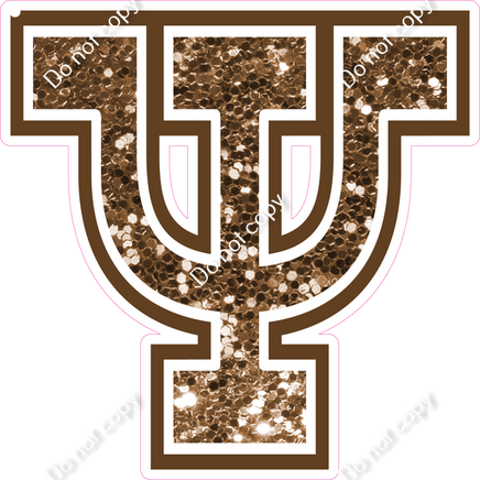 18" Greek Individual Chocolate Sparkle - Alphabet Pieces Psi