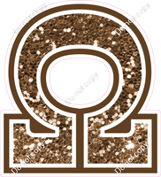 18" Greek Individual Chocolate Sparkle - Alphabet Pieces Omega