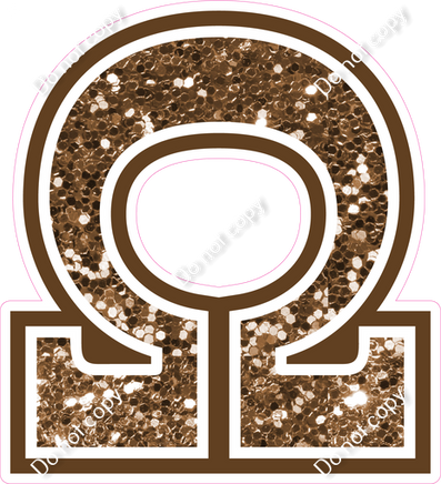 18" Greek Individual Chocolate Sparkle - Alphabet Pieces Omega