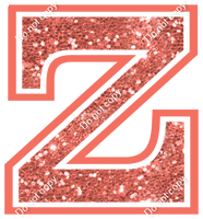 18" Greek Individual Coral Sparkle - Alphabet Pieces Zeta