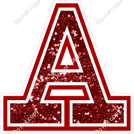 18" Greek Individual Crimson Sparkle - Alphabet Pieces Alpha