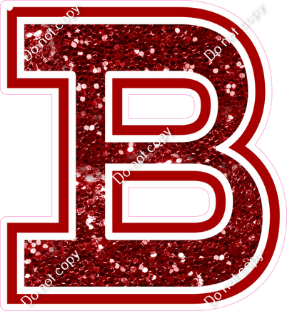 18" Greek Individual Crimson Sparkle - Alphabet Pieces Beta