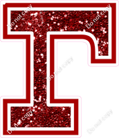18" Greek Individual Crimson Sparkle - Alphabet Pieces Gamma