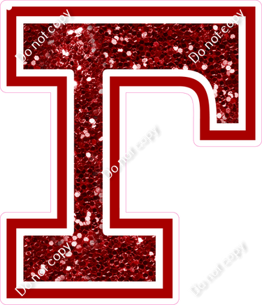 18" Greek Individual Crimson Sparkle - Alphabet Pieces Gamma