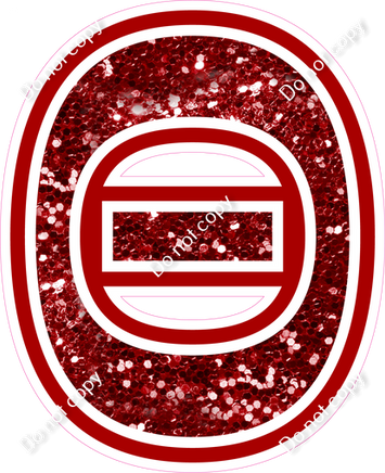 18" Greek Individual Crimson Sparkle - Alphabet Pieces Theta