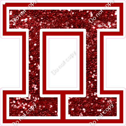 18" Greek Individual Crimson Sparkle - Alphabet Pieces Pi