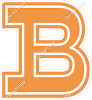 18" Greek Individual Flat Amber - Alphabet Pieces Beta