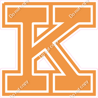 18" Greek Individual Flat Amber - Alphabet Pieces Kappa