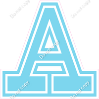 18" Greek Individual Flat Baby Blue - Alphabet Pieces Alpha