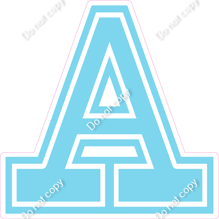 18" Greek Individual Flat Baby Blue - Alphabet Pieces Alpha