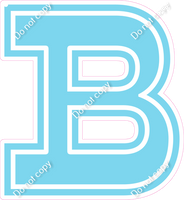 18" Greek Individual Flat Baby Blue - Alphabet Pieces Beta