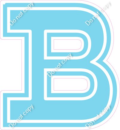 18" Greek Individual Flat Baby Blue - Alphabet Pieces Beta