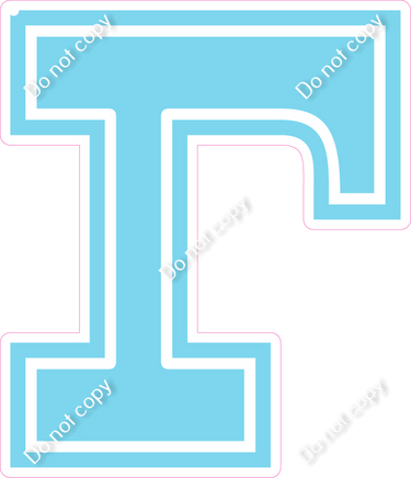 18" Greek Individual Flat Baby Blue - Alphabet Pieces Gamma