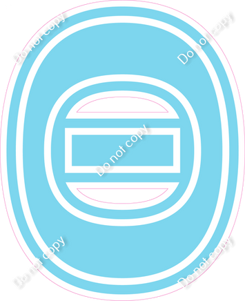18" Greek Individual Flat Baby Blue - Alphabet Pieces Theta
