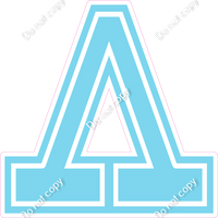 18" Greek Individual Flat Baby Blue - Alphabet Pieces Lambda