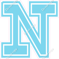 18" Greek Individual Flat Baby Blue - Alphabet Pieces Nu