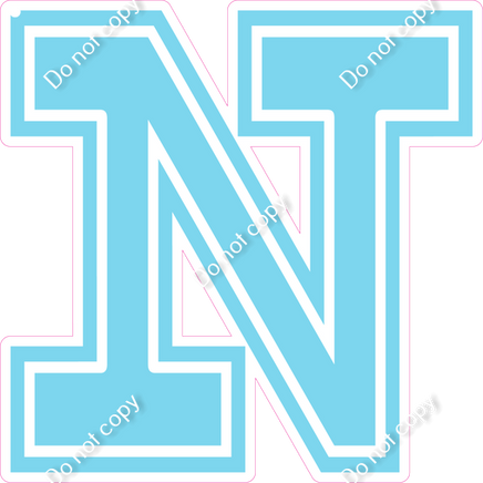 18" Greek Individual Flat Baby Blue - Alphabet Pieces Nu