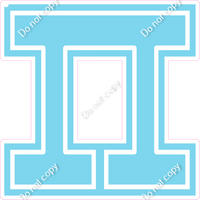 18" Greek Individual Flat Baby Blue - Alphabet Pieces Pi