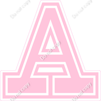 18" Greek Individual Flat Baby Pink - Alphabet Pieces Alpha