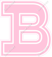 18" Greek Individual Flat Baby Pink - Alphabet Pieces Beta