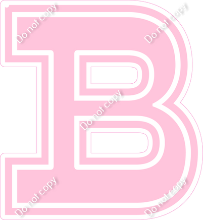 18" Greek Individual Flat Baby Pink - Alphabet Pieces Beta