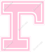18" Greek Individual Flat Baby Pink - Alphabet Pieces Gamma