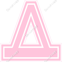 18" Greek Individual Flat Baby Pink - Alphabet Pieces Delta