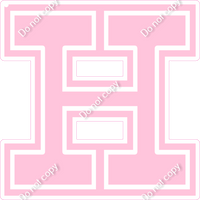 18" Greek Individual Flat Baby Pink - Alphabet Pieces Eta
