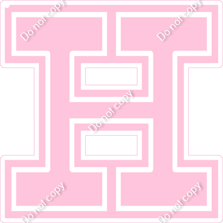 18" Greek Individual Flat Baby Pink - Alphabet Pieces Eta