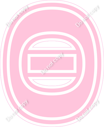 18" Greek Individual Flat Baby Pink - Alphabet Pieces Theta