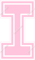18" Greek Individual Flat Baby Pink - Alphabet Pieces Lota