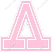 18" Greek Individual Flat Baby Pink - Alphabet Pieces Lambda