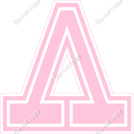 18" Greek Individual Flat Baby Pink - Alphabet Pieces Lambda