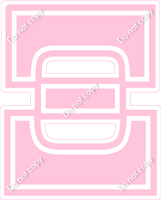 18" Greek Individual Flat Baby Pink - Alphabet Pieces Xi