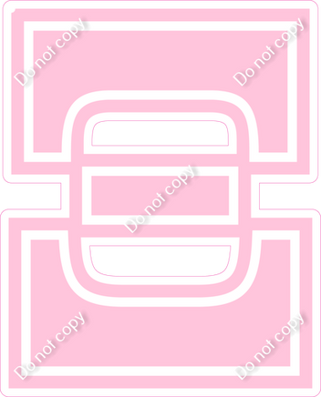 18" Greek Individual Flat Baby Pink - Alphabet Pieces Xi