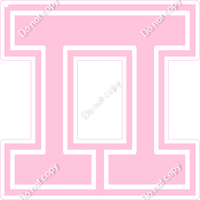 18" Greek Individual Flat Baby Pink - Alphabet Pieces Pi