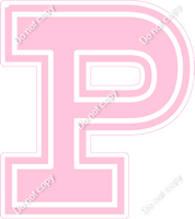 18" Greek Individual Flat Baby Pink - Alphabet Pieces Rho