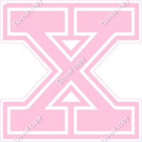 18" Greek Individual Flat Baby Pink - Alphabet Pieces Chi