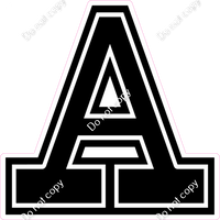 18" Greek Individual Flat Black - Alphabet Pieces Alpha