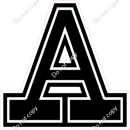 18" Greek Individual Flat Black - Alphabet Pieces Alpha