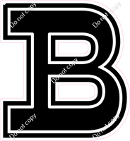 18" Greek Individual Flat Black - Alphabet Pieces Beta