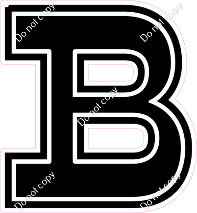 18" Greek Individual Flat Black - Alphabet Pieces Beta