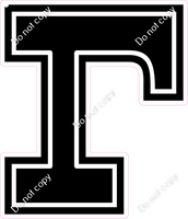 18" Greek Individual Flat Black - Alphabet Pieces Gamma