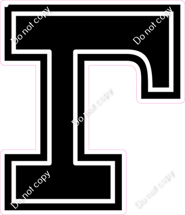18" Greek Individual Flat Black - Alphabet Pieces Gamma
