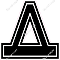 18" Greek Individual Flat Black - Alphabet Pieces Delta
