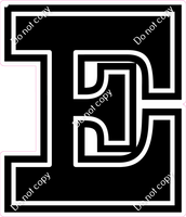 18" Greek Individual Flat Black - Alphabet Pieces Epsilon