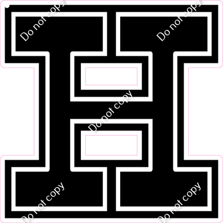 18" Greek Individual Flat Black - Alphabet Pieces Eta