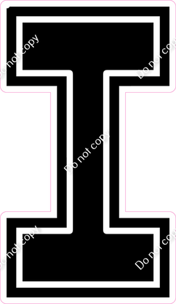 18" Greek Individual Flat Black - Alphabet Pieces Lota