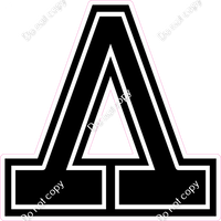 18" Greek Individual Flat Black - Alphabet Pieces Lambda