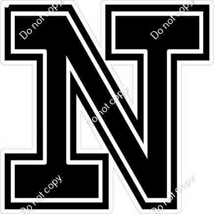 18" Greek Individual Flat Black - Alphabet Pieces Nu